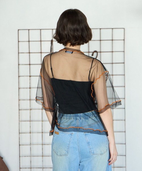 PBLIM（ページボーイリム）の「PBLIM/チュールナンバートップス（その他トップス・レディース・ブラック/オフホワイト・FREE）」の18枚目の写真