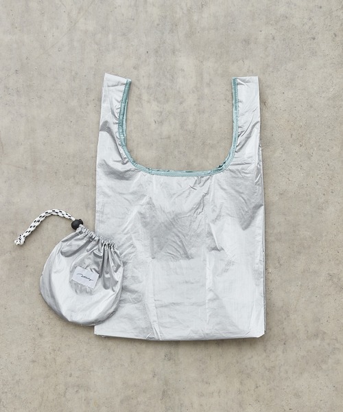 Actually（アクチュアリー）の「エコバッグS 巾着付き（エコバッグ/サブバッグ・レディース・ピンク/ラベンダー/シルバー/イエロー/チェック・フリー）」の6枚目の写真