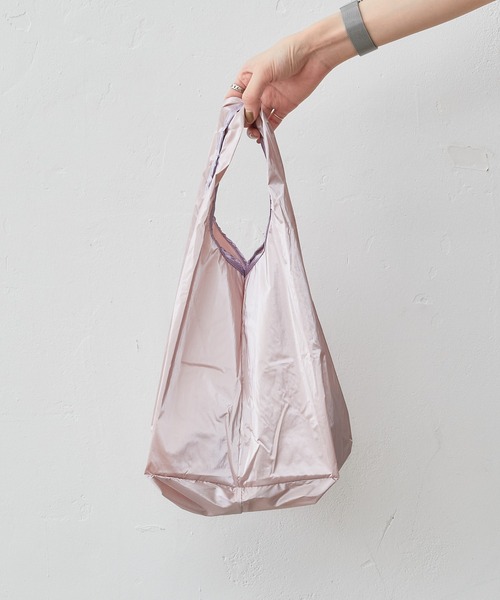 Actually（アクチュアリー）の「エコバッグS 巾着付き（エコバッグ/サブバッグ・レディース・ピンク/ラベンダー/シルバー/イエロー/チェック・フリー）」の17枚目の写真