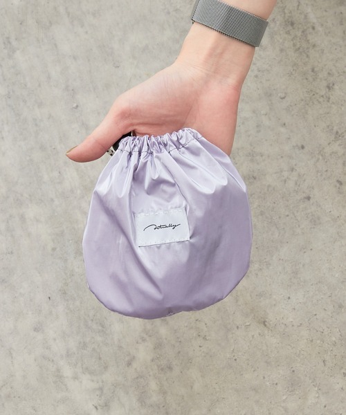 Actually（アクチュアリー）の「エコバッグS 巾着付き（エコバッグ/サブバッグ・レディース・ピンク/ラベンダー/シルバー/イエロー/チェック・フリー）」の7枚目の写真