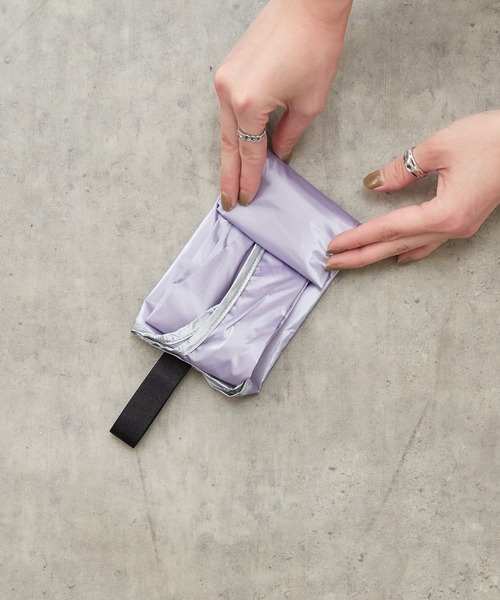 Actually（アクチュアリー）の「エコバッグS 巾着付き（エコバッグ/サブバッグ・レディース・ピンク/ラベンダー/シルバー/イエロー/チェック・フリー）」の13枚目の写真