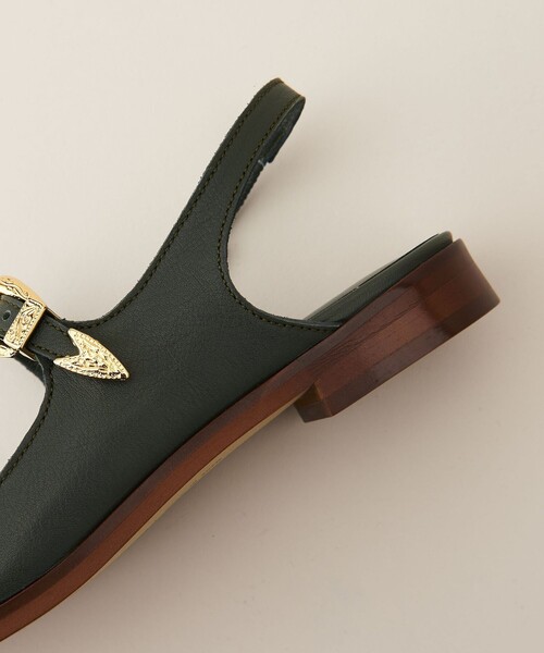 美品　オデットエオディール　バックベルト　フラット　サンダル　ブラック　22 UNITED ARROWS｜<MARW UNITED ARROWS+ODETTE E ODILE>フラット