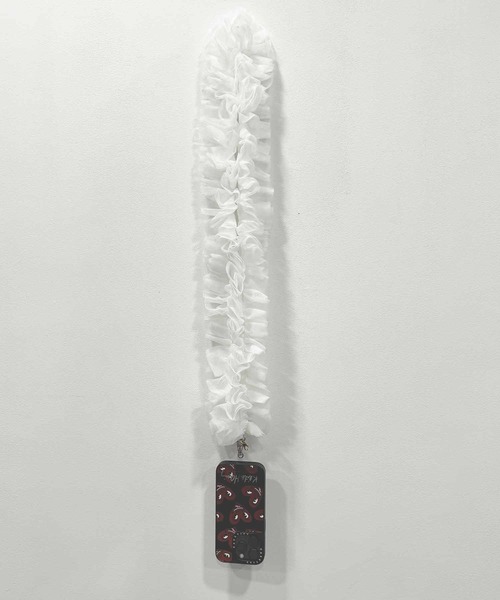 PICCIN（ピッチン）の「チュールフリルスマホショルダー（スマホケース/カバー・レディース・ホワイト/ブラック/グレー・FREE）」の7枚目の写真