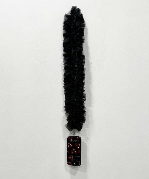 PICCIN（ピッチン）の「チュールフリルスマホショルダー（スマホケース/カバー・レディース・ホワイト/ブラック/グレー・FREE）」の8枚目の写真