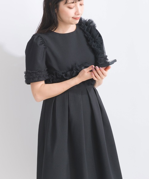 PICCIN（ピッチン）の「チュールフリルスマホショルダー（スマホケース/カバー・レディース・ホワイト/ブラック/グレー・FREE）」の18枚目の写真