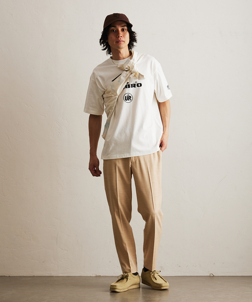 417 EDIFICE（フォーワンセブンエディフィス）の「メランジ シャーク イージースラックス（スラックス・メンズ・チャコールグレー/ブルー/ブラック/ベージュ・SMALL/MEDIUM/LARGE/X-LARGE）」の9枚目の写真