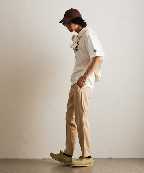 417 EDIFICE（フォーワンセブンエディフィス）の「メランジ シャーク イージースラックス（スラックス・メンズ・チャコールグレー/ブルー/ブラック/ベージュ・SMALL/MEDIUM/LARGE/X-LARGE）」の12枚目の写真