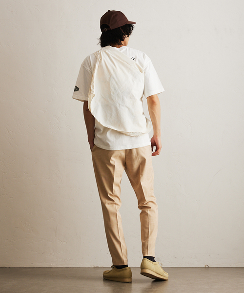 417 EDIFICE（フォーワンセブンエディフィス）の「メランジ シャーク イージースラックス（スラックス・メンズ・チャコールグレー/ブルー/ブラック/ベージュ・SMALL/MEDIUM/LARGE/X-LARGE）」の13枚目の写真