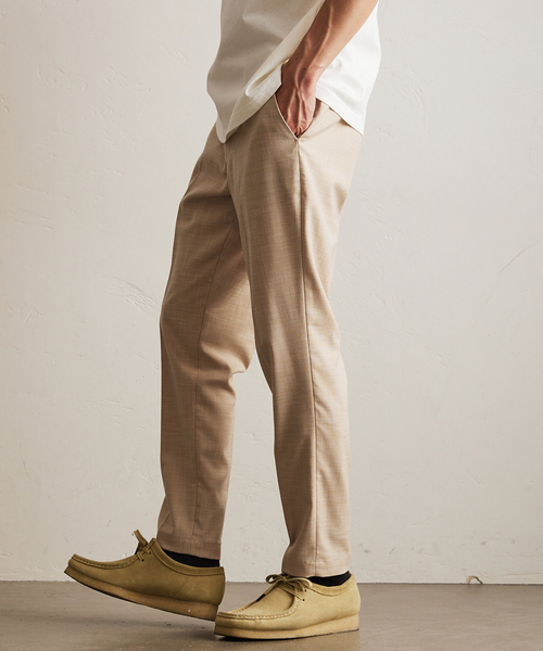 417 EDIFICE（フォーワンセブンエディフィス）の「メランジ シャーク イージースラックス（スラックス・メンズ・チャコールグレー/ブルー/ブラック/ベージュ・SMALL/MEDIUM/LARGE/X-LARGE）」の17枚目の写真