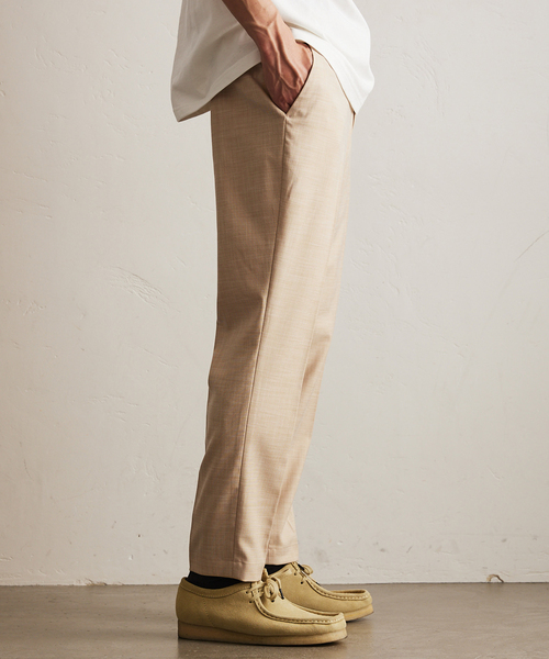 417 EDIFICE（フォーワンセブンエディフィス）の「メランジ シャーク イージースラックス（スラックス・メンズ・チャコールグレー/ブルー/ブラック/ベージュ・SMALL/MEDIUM/LARGE/X-LARGE）」の19枚目の写真