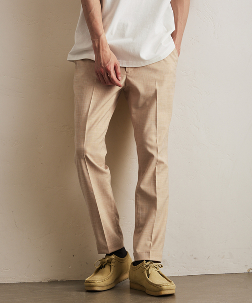 417 EDIFICE（フォーワンセブンエディフィス）の「メランジ シャーク イージースラックス（スラックス・メンズ・チャコールグレー/ブルー/ブラック/ベージュ・SMALL/MEDIUM/LARGE/X-LARGE）」の20枚目の写真