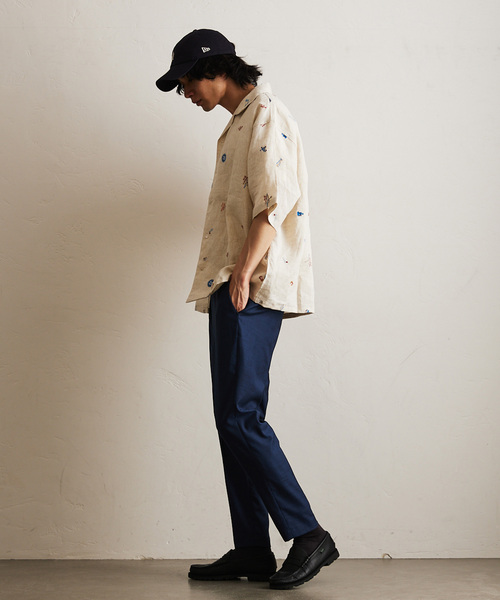 417 EDIFICE（フォーワンセブンエディフィス）の「メランジ シャーク イージースラックス（スラックス・メンズ・チャコールグレー/ブルー/ブラック/ベージュ・SMALL/MEDIUM/LARGE/X-LARGE）」の22枚目の写真