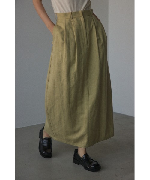 BLACK BY MOUSSY（ブラックバイマウジー）の「cocoon silhouette skirt(コクーンシルエットスカート)（スカート・レディース・ベージュ/ブラウン・1/2）」の2枚目の写真