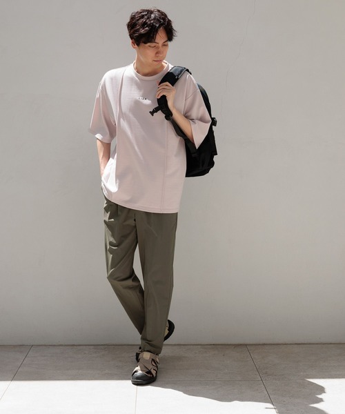 LAKOLE(ラコレ)の「ピンタックロゴ半袖T / 108805(Tシャツ/カットソー・メンズ・ホワイト/ダークオリーブ/ブラック/ピンク・LARGE/MEDIUM)」の8枚目の写真