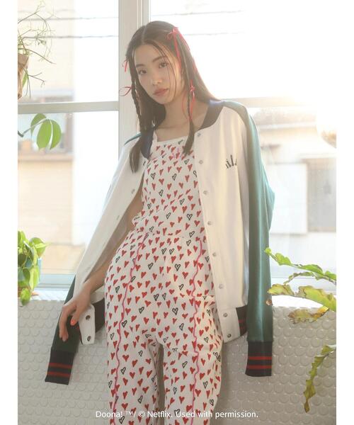 Green Parks(グリーンパークス)の「●DOONA! ハートptワッフルキャミ(インナーウェア/肌着・レディース・レッド/ブラック・FREE)」の12枚目の写真