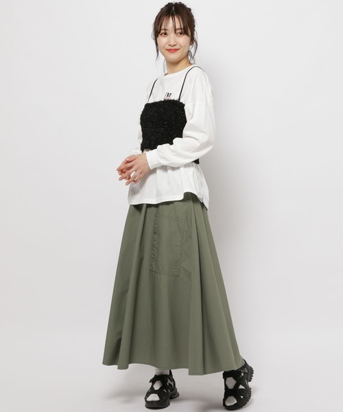 niko and...（ニコアンド）の「パタパタキャミビスチェ（ベスト・レディース・ブラック/アイボリー・FREE）」の9枚目の写真