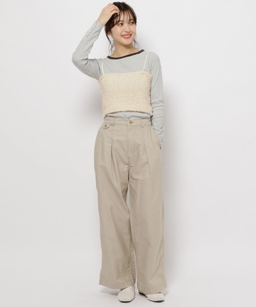 niko and...（ニコアンド）の「パタパタキャミビスチェ（ベスト・レディース・ブラック/アイボリー・FREE）」の7枚目の写真