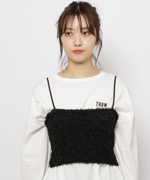 niko and...（ニコアンド）の「パタパタキャミビスチェ（ベスト・レディース・ブラック/アイボリー・FREE）」の6枚目の写真