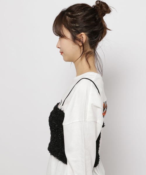 niko and...（ニコアンド）の「パタパタキャミビスチェ（ベスト・レディース・ブラック/アイボリー・FREE）」の5枚目の写真