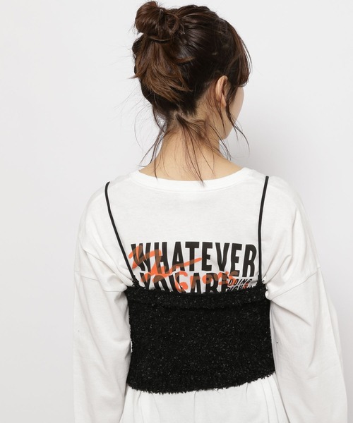 niko and...（ニコアンド）の「パタパタキャミビスチェ（ベスト・レディース・ブラック/アイボリー・FREE）」の4枚目の写真