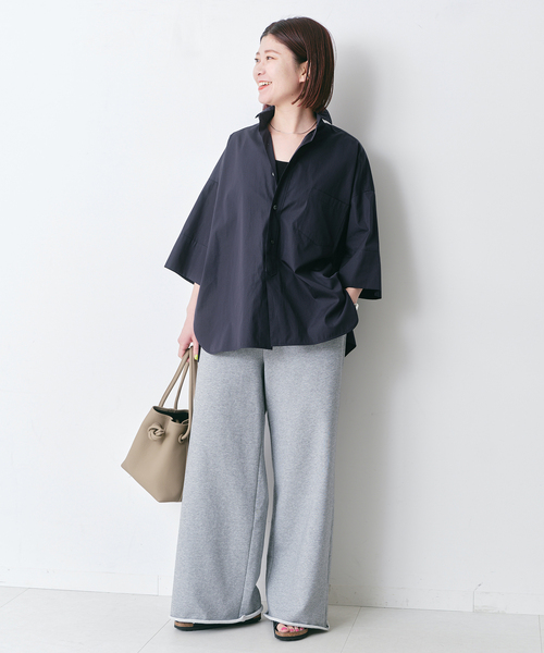 TICCA(ティッカ)の「【TICCA / ティッカ】 スクエアハンソデダブルカフスシャツ(シャツ/ブラウス・レディース・ネイビー/ダークブルー・FREE)」の10枚目の写真
