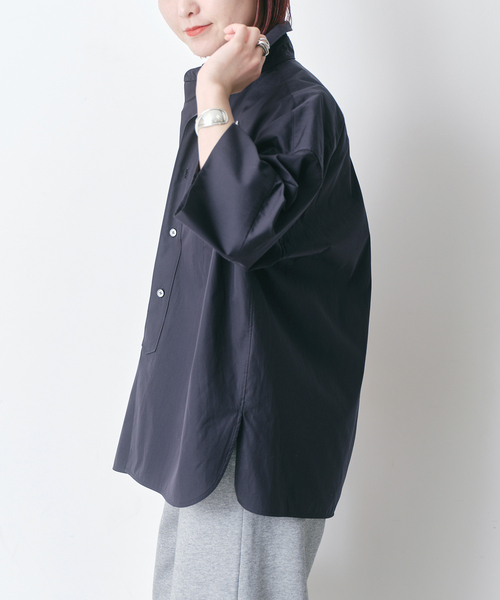 TICCA(ティッカ)の「【TICCA / ティッカ】 スクエアハンソデダブルカフスシャツ(シャツ/ブラウス・レディース・ネイビー/ダークブルー・FREE)」の12枚目の写真