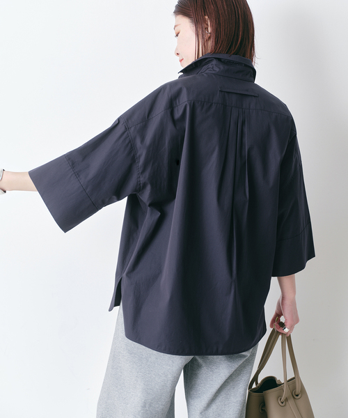TICCA(ティッカ)の「【TICCA / ティッカ】 スクエアハンソデダブルカフスシャツ(シャツ/ブラウス・レディース・ネイビー/ダークブルー・FREE)」の13枚目の写真