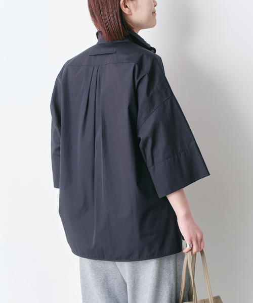 セール】【TICCA / ティッカ】 スクエアハンソデダブルカフスシャツ  