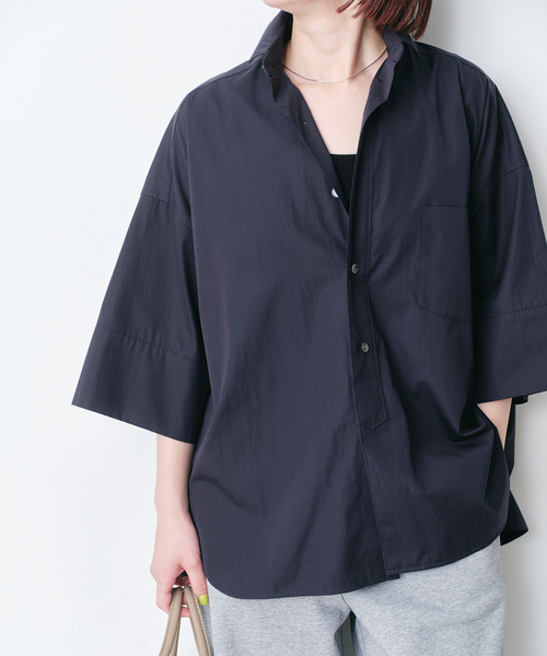 TICCA(ティッカ)の「【TICCA / ティッカ】 スクエアハンソデダブルカフスシャツ(シャツ/ブラウス・レディース・ネイビー/ダークブルー・FREE)」の15枚目の写真