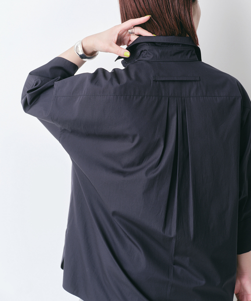 TICCA(ティッカ)の「【TICCA / ティッカ】 スクエアハンソデダブルカフスシャツ(シャツ/ブラウス・レディース・ネイビー/ダークブルー・FREE)」の17枚目の写真