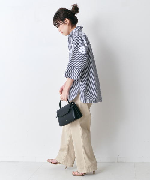 セール】【TICCA / ティッカ】 スクエアハンソデダブルカフスシャツ  