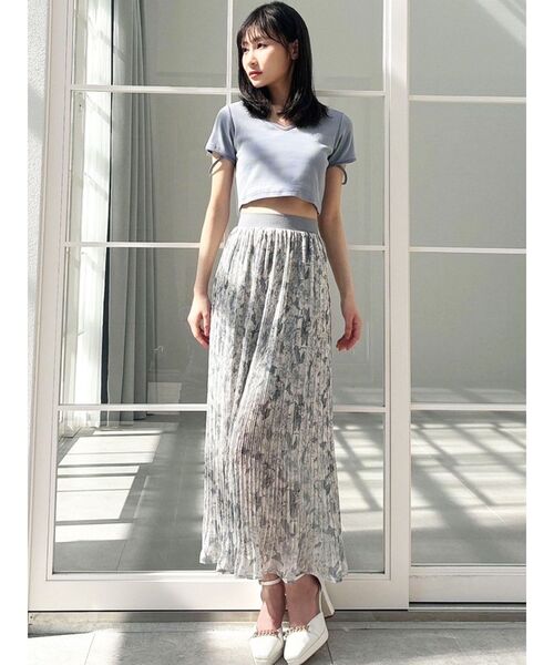 RESEXXY（リゼクシー）の「シアープリーツロングスカート（スカート・レディース・その他1/ホワイト/ブラック・FREE）」の21枚目の写真