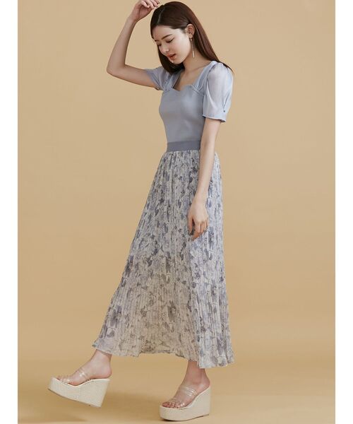 大きいサイズ スカート　プリーツ　シアー　レディース 春夏　 新品 　ロング セール】シアープリーツロングスカート（スカート）｜RESEXXY