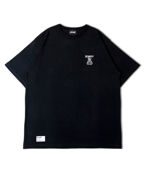 schott（ショット）の「SCHOTT-T-SHIRT GIRLS WITH BULLDOG（Tシャツ/カットソー・メンズ・ホワイト/ブラック・L/XL/M）」の4枚目の写真