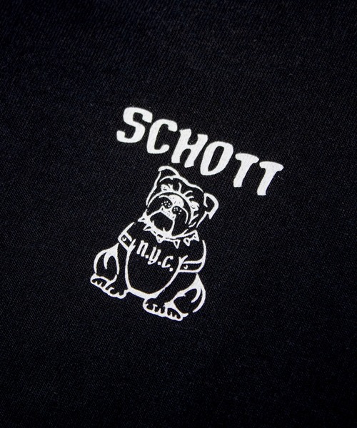 schott（ショット）の「SCHOTT-T-SHIRT GIRLS WITH BULLDOG（Tシャツ/カットソー・メンズ・ホワイト/ブラック・L/XL/M）」の6枚目の写真