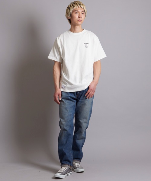 schott（ショット）の「SCHOTT-T-SHIRT GIRLS WITH BULLDOG（Tシャツ/カットソー・メンズ・ホワイト/ブラック・L/XL/M）」の13枚目の写真