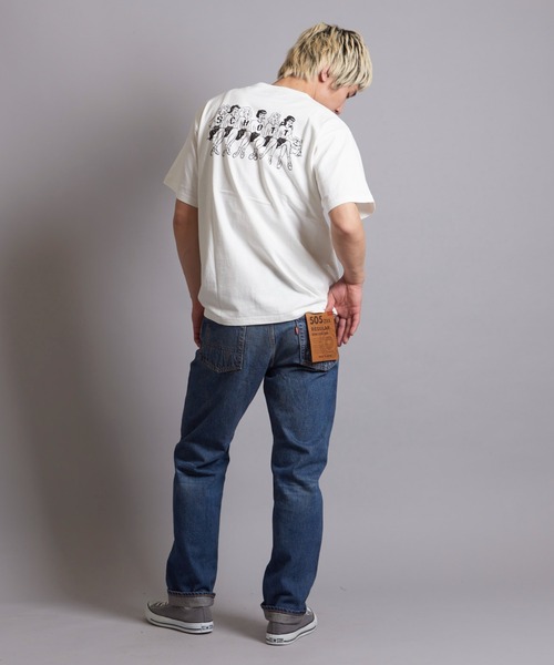 schott（ショット）の「SCHOTT-T-SHIRT GIRLS WITH BULLDOG（Tシャツ/カットソー・メンズ・ホワイト/ブラック・L/XL/M）」の16枚目の写真