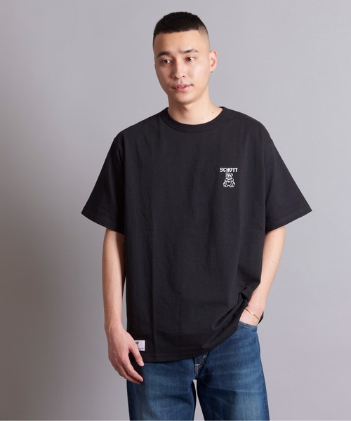schott（ショット）の「SCHOTT-T-SHIRT GIRLS WITH BULLDOG（Tシャツ/カットソー・メンズ・ホワイト/ブラック・L/XL/M）」の18枚目の写真