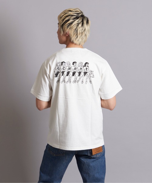 schott（ショット）の「SCHOTT-T-SHIRT GIRLS WITH BULLDOG（Tシャツ/カットソー・メンズ・ホワイト/ブラック・L/XL/M）」の11枚目の写真