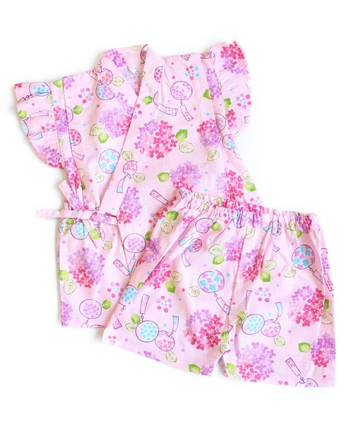 SKAPE（エスケープ）の「ﾌﾘｿﾃﾞ甚平ｽｰﾂ（浴衣・キッズ・ブルー/アイボリー/ピンク/ホワイト/ネイビー/パープル・130cm/120cm/110cm/100cm/90cm）」の5枚目の写真