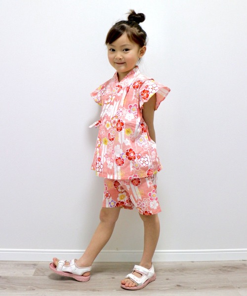 SKAPE（エスケープ）の「ﾌﾘｿﾃﾞ甚平ｽｰﾂ（浴衣・キッズ・ブルー/アイボリー/ピンク/ホワイト/ネイビー/パープル・130cm/120cm/110cm/100cm/90cm）」の10枚目の写真