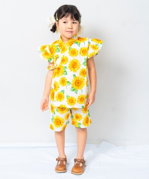 SKAPE（エスケープ）の「ﾌﾘｿﾃﾞ甚平ｽｰﾂ（浴衣・キッズ・ブルー/アイボリー/ピンク/ホワイト/ネイビー/パープル・130cm/120cm/110cm/100cm/90cm）」の12枚目の写真