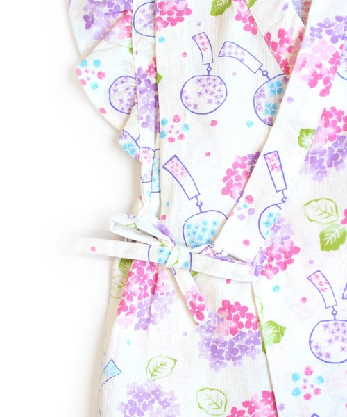 SKAPE（エスケープ）の「ﾌﾘｿﾃﾞ甚平ｽｰﾂ（浴衣・キッズ・ブルー/アイボリー/ピンク/ホワイト/ネイビー/パープル・130cm/120cm/110cm/100cm/90cm）」の13枚目の写真