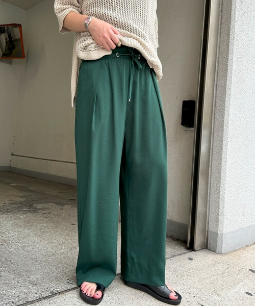 LBC(エルビーシー)の「ウエストシャーリングワイドパンツ(その他パンツ・レディース・ライトグレー/グリーン/ベージュ/ブラック・M/L)」の4枚目の写真