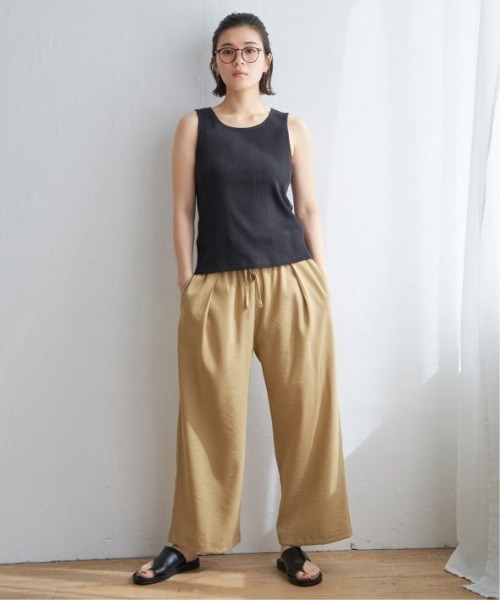 LBC(エルビーシー)の「ウエストシャーリングワイドパンツ(その他パンツ・レディース・ライトグレー/グリーン/ベージュ/ブラック・M/L)」の10枚目の写真
