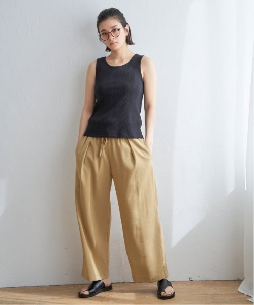 LBC(エルビーシー)の「ウエストシャーリングワイドパンツ(その他パンツ・レディース・ライトグレー/グリーン/ベージュ/ブラック・M/L)」の11枚目の写真