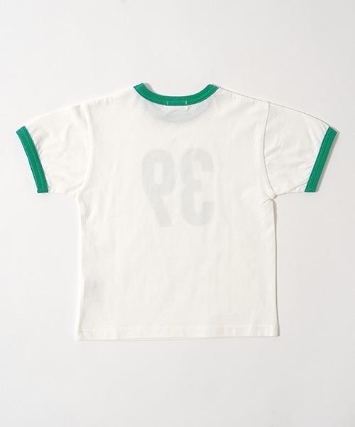 b・ROOM（ビールーム）の「【型崩れしないやわらかコットン】ナンバリングリンガーTシャツ（Tシャツ/カットソー・キッズ・ブルー/バイオレット/ブラック/グリーン/マスタード・120cm/130cm/150cm/110cm/140cm/100cm）」の7枚目の写真