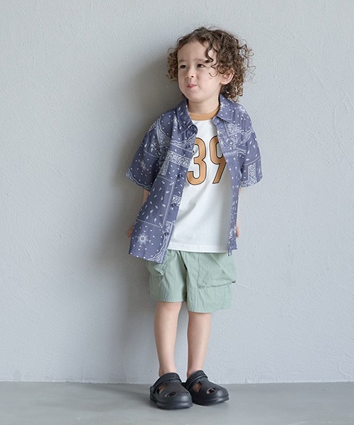 b・ROOM（ビールーム）の「【型崩れしないやわらかコットン】ナンバリングリンガーTシャツ（Tシャツ/カットソー・キッズ・ブルー/バイオレット/ブラック/グリーン/マスタード・120cm/130cm/150cm/110cm/140cm/100cm）」の15枚目の写真