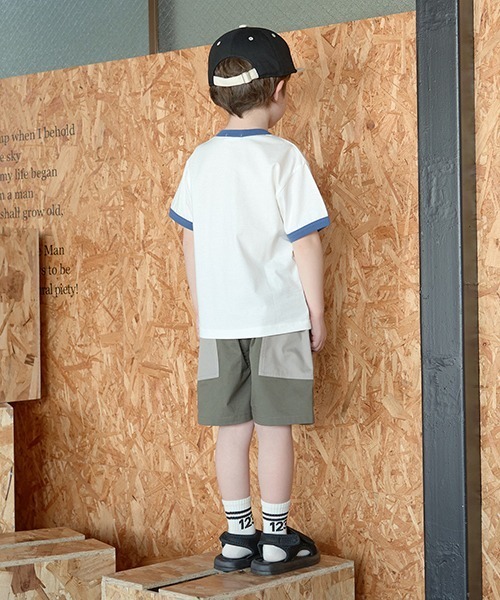 b・ROOM（ビールーム）の「【型崩れしないやわらかコットン】ナンバリングリンガーTシャツ（Tシャツ/カットソー・キッズ・ブルー/バイオレット/ブラック/グリーン/マスタード・120cm/130cm/150cm/110cm/140cm/100cm）」の18枚目の写真