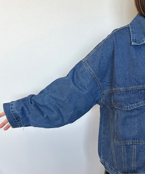 CRB(シーアールビー)の「ビッグデニムGジャン(デニムジャケット・レディース・ブルー・F)」の6枚目の写真